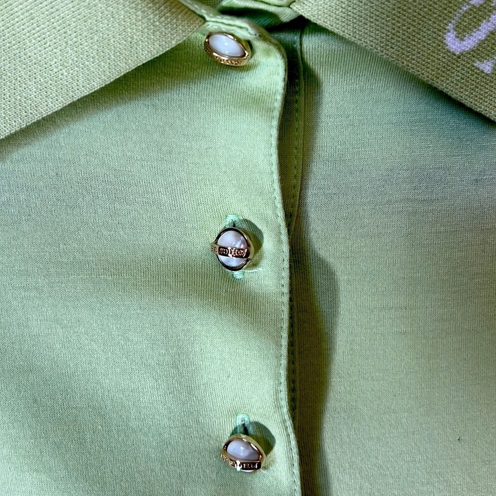 St. John Sport Lime Green Polo Shirt View 5